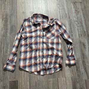 O'Neill Women's Flannel Shirt XS Plaid Button-Up Casual Lightweight Long Sleeve
